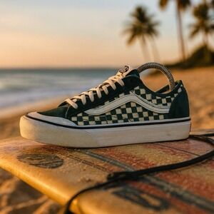 Vans Style 36 Celtic Green Mens 6.5 Womens 8 Checkerboard Shoes US Open Of Surf